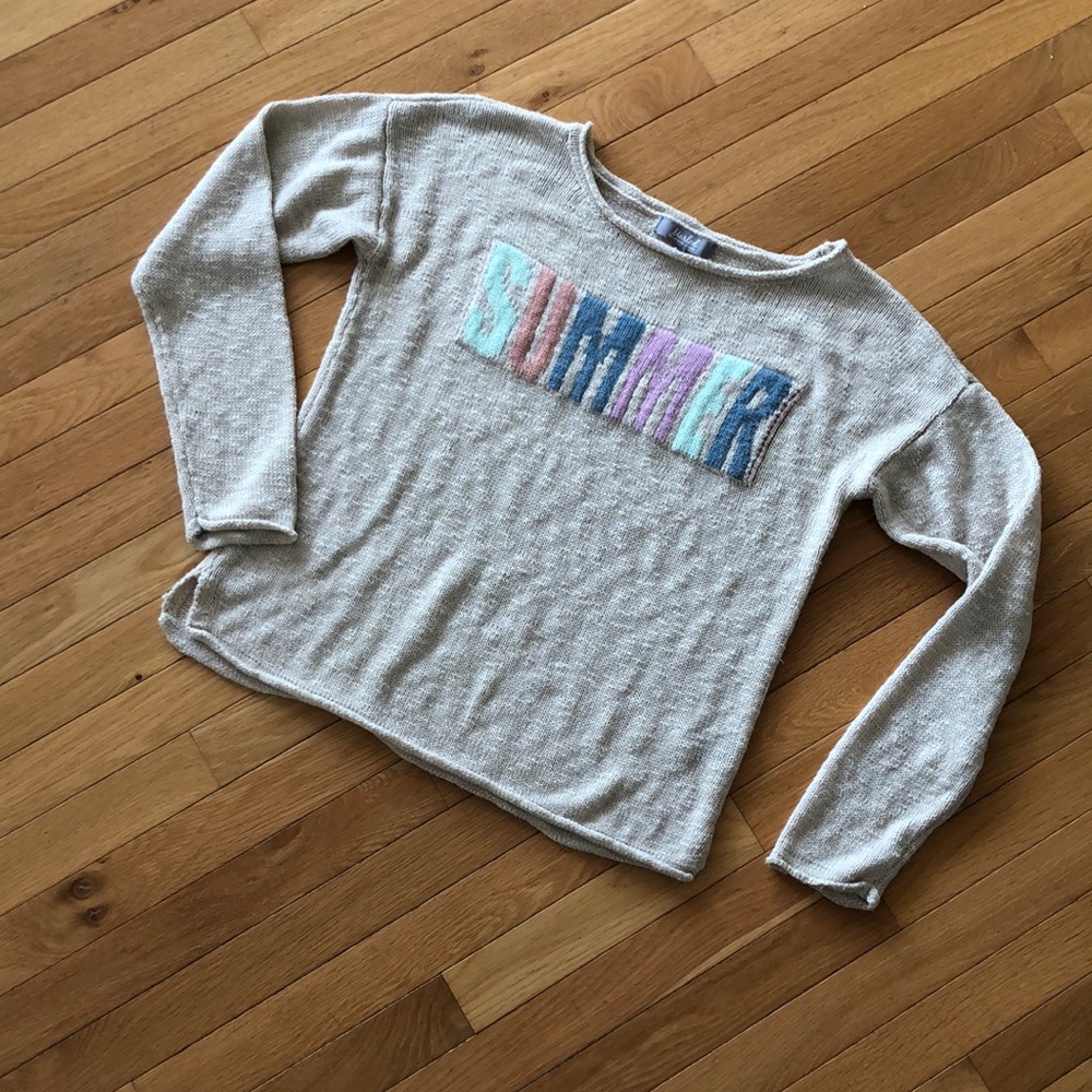 Marled “SUMMER” sweater Woman’s Medium Long Sleeve